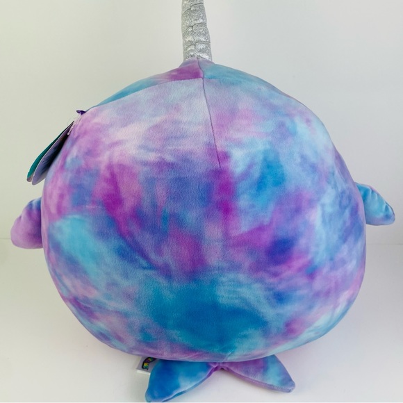 SOLD Squishmallow Hallie The Narwhal 12” Pink & Blue Tie Dye 2021 Retired NWT - Picture 2 of 10
